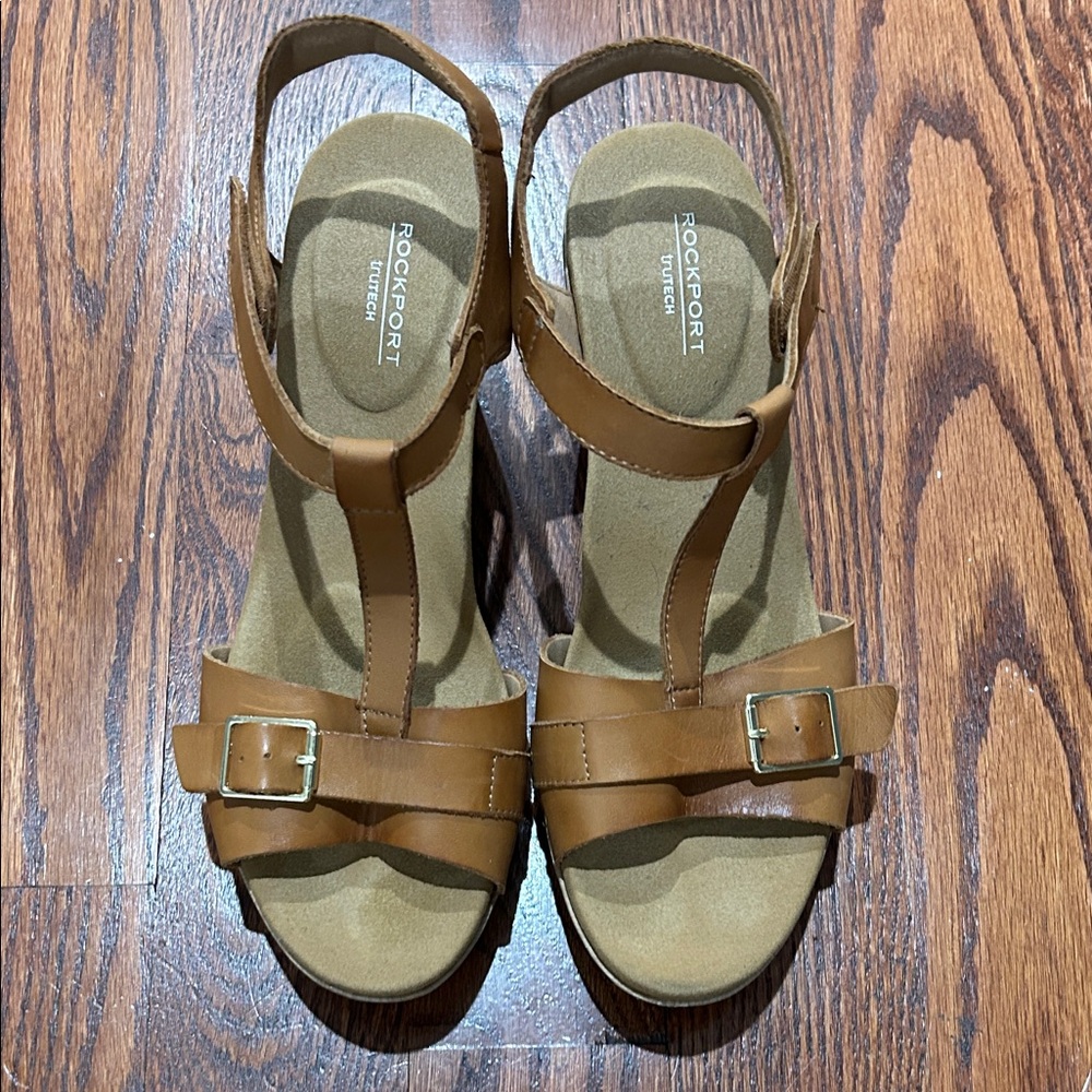 Rockport Women's Brown Buckle Sandals